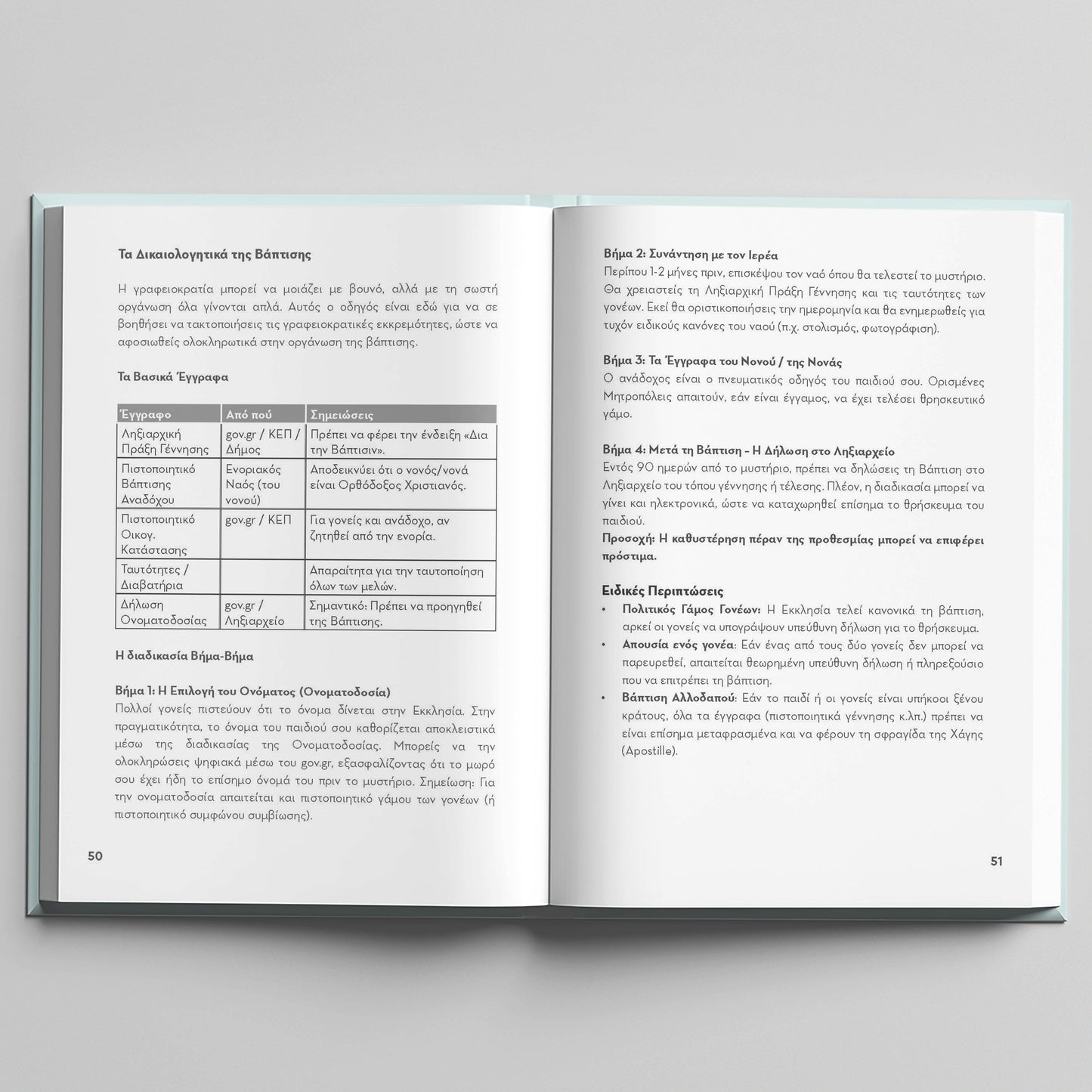 Εσωτερικές σελίδες - Moodbook "Η Βάπτισή μου"